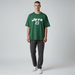 REEBOK solid green Jets Green 23 Short Sleeve Tee Shirt 100% Cotton size XL